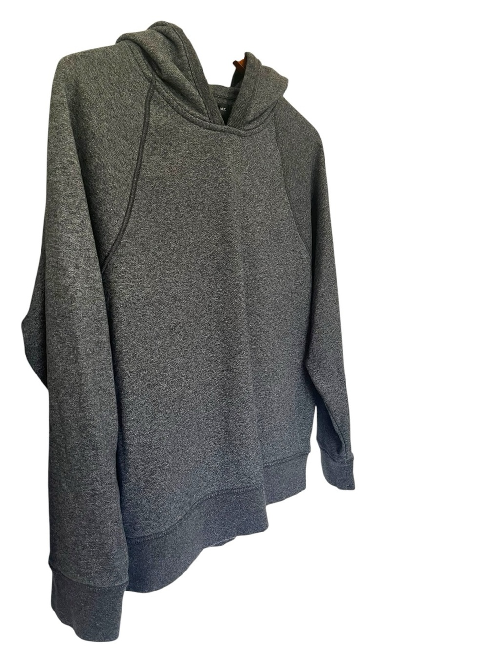 Banana Republic Men’s Essential Hooded Sweatshirt Zip Pockets Medium Gray